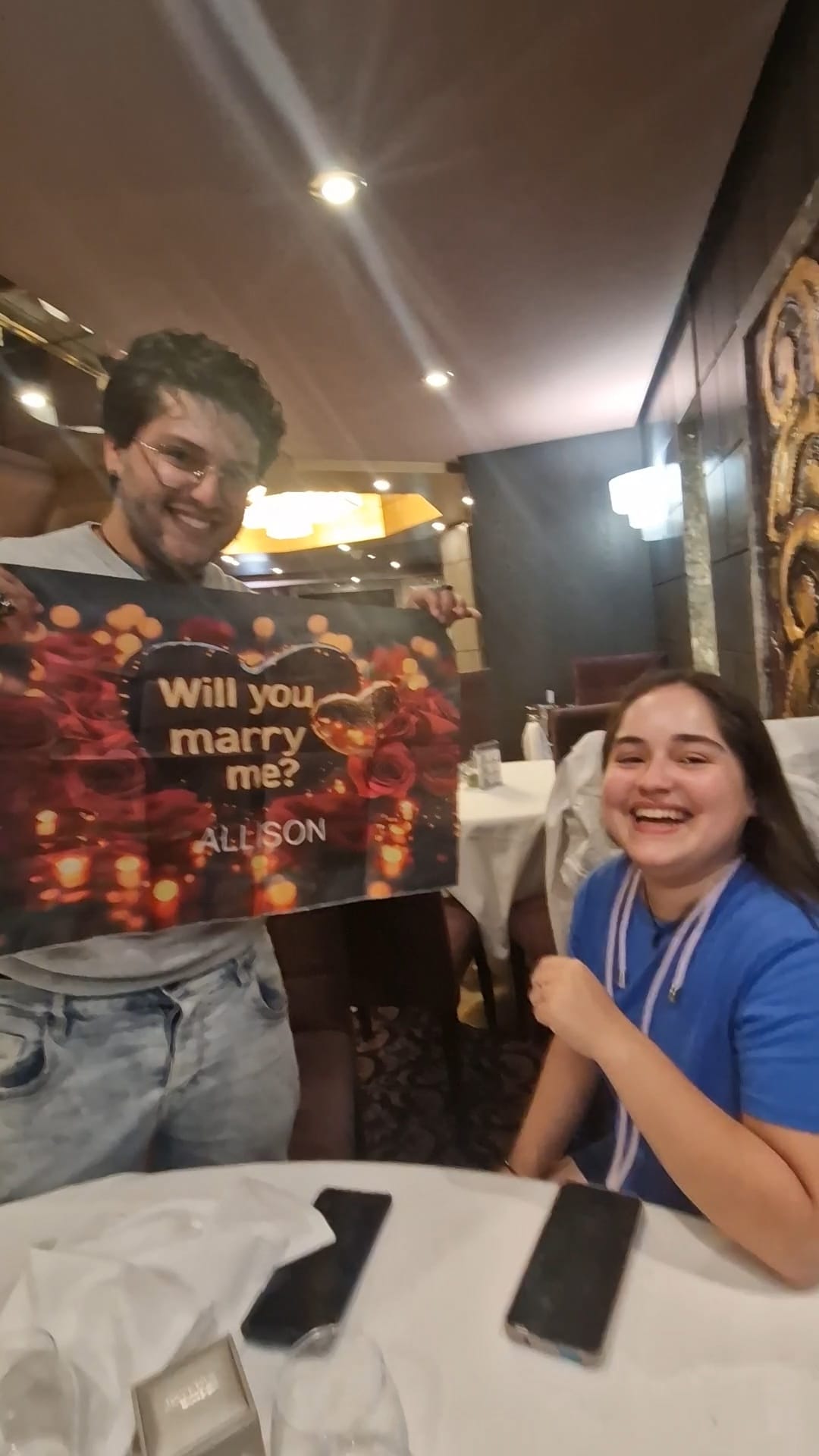 Momento especial de la pedida